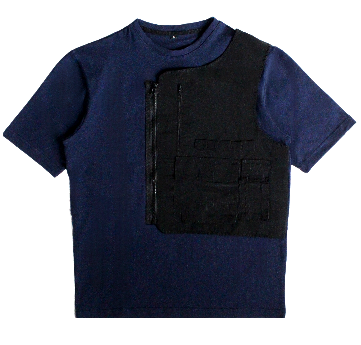 Navy cargo T-shirt | Removeable vest